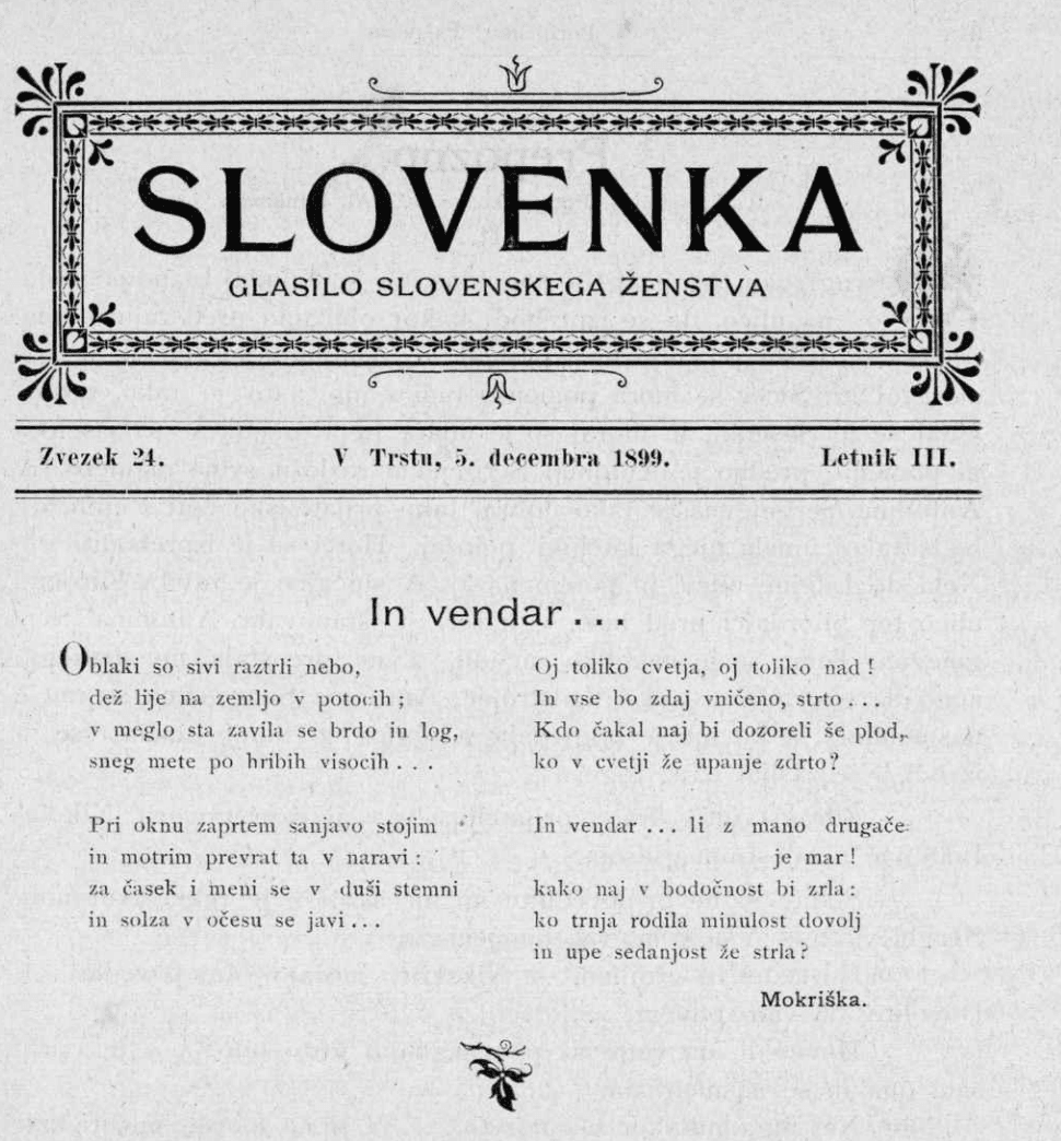 Mira Mokriška v reviji Slovenka — arhivski posnetek